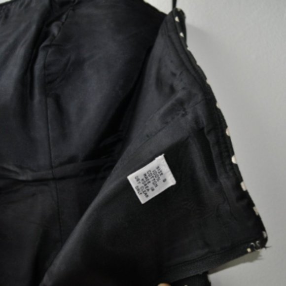 Vintage Black & White Polka Dot Wiggle Dress Tube Strapless Size Small Medium - Picture 5 of 5